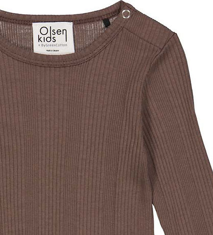 Olsen kids x By Green Body l/æ - Rib - Ceder Brown
