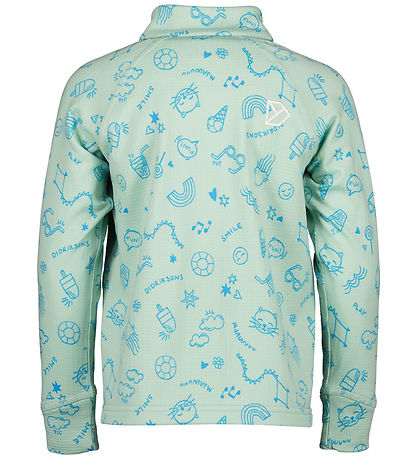 Didriksons Cardigan - Jadis - Doodle Pale Mint