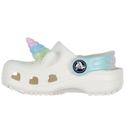 Crocs Sandaler - Classic Rainbow Unicorn Clog T - Chalk