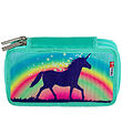 Jeva Pencil Case w. Contents - Twozip - Rainbow Unicorn Candy