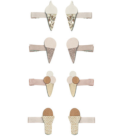 Mimi & Lula Hårspænder - 8-pak - 3 cm - Mini Ice Cream By The Se
