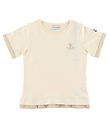 Moncler T-shirt - Cream m. Beige