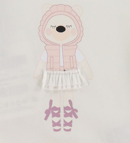 Moncler T-shirt - Hvid/Rosa m. Isbjørn