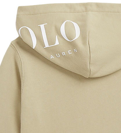 Polo Ralph Lauren Hættetrøje - Classic - Khaki m. Hvid