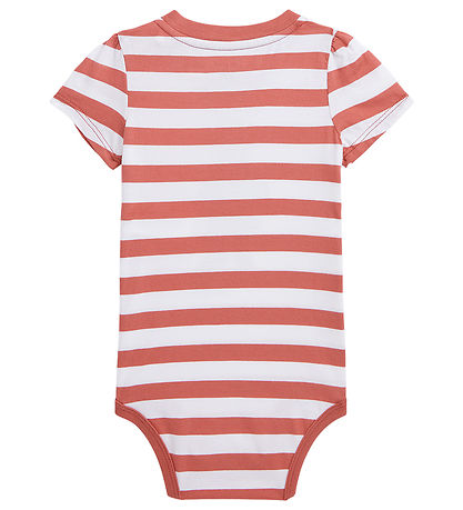 Polo Ralph Lauren Body k/æ - Rød/Hvidstribet m. Bamse