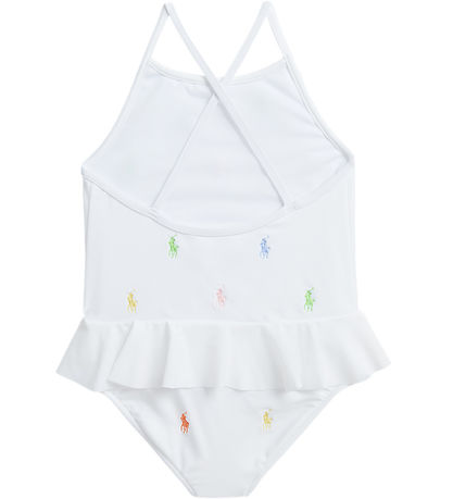 Polo Ralph Lauren Badedragt - Hvid m. Logoer