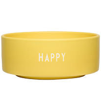 Design Letters Skål - Snack - Happy - Gul