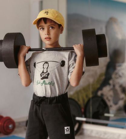 Mini Rodini T-shirt - Club Muscles - Grey Melange