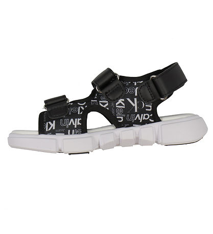Calvin Klein Sandaler - Sort m. Allover Logo