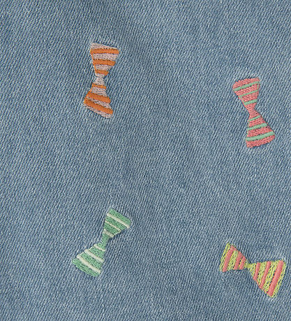 Stella McCartney Kids Smækbukser - Denim - Celeste m. Sløjfer