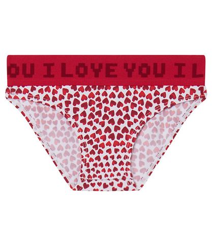 Stella McCartney Kids Bikini - UV50+ - Hvid/Rød m. Hjerter