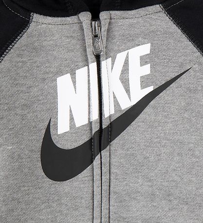 Nike Sweatsæt - Cardigan/Sweatpants/T-shirt - Carbon Heather