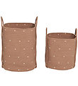 OYOY Opbevaringskurve - 2-pak - Cotton Rope - Dot - 25x28/30x38 