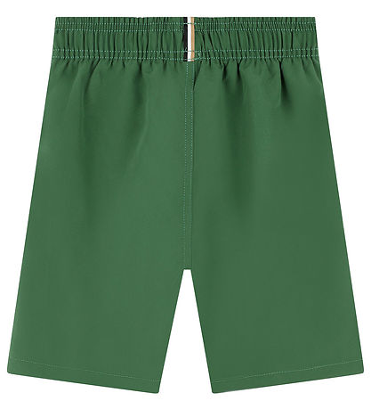 BOSS Badeshorts - Khaki m. Hvid