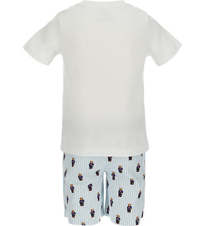 Polo Ralph Lauren Nattøj - Hvid/Blå m. Bamse