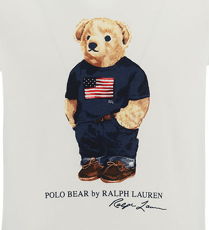 Polo Ralph Lauren Nattøj - Hvid/Blå m. Bamse