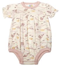 Joha Sommerdragt - Uld - Off White/Støvet Rosa m. Hval