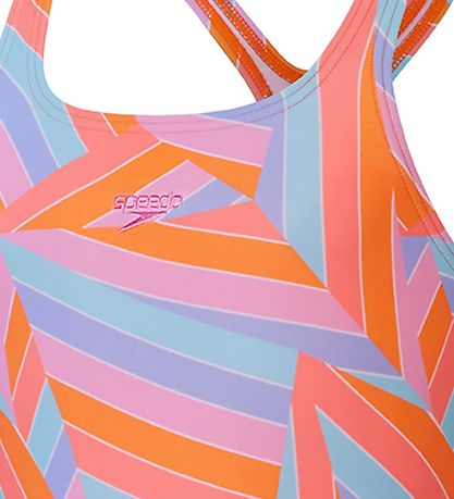 Speedo Badedragt - Printed Medalist - Orange/Blue