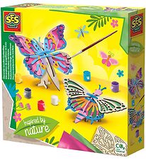 SES Creative Kreasæt - Dekorer Sommerfugle I Træ