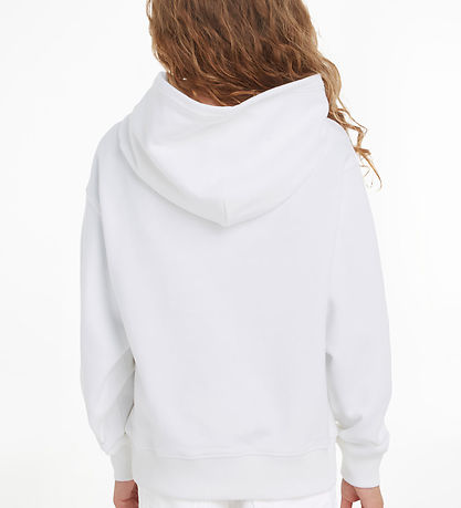 Calvin Klein Hættetrøje - Minimal Graphic - Bright White