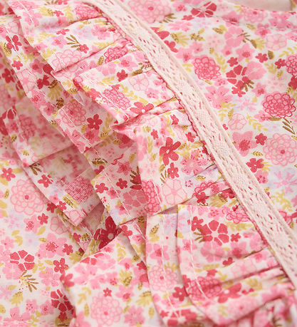 Minymo Kjole - Pink Dogwood m. Blomster