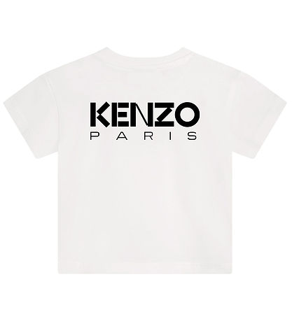 Kenzo T-shirt - Ivory/Rød m. Blomst