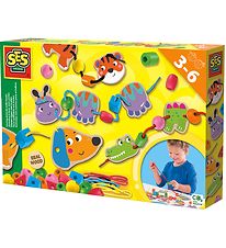SES Creative Perler - Lav Dyr Med Snørebånd Og Perler