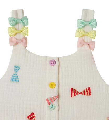 Stella McCartney Kids Kjole m. Bloomers - Hvid m. Sløjfer