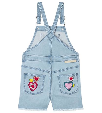 Stella McCartney Kids Smækbukser - Denim - Lyseblå m. Patches