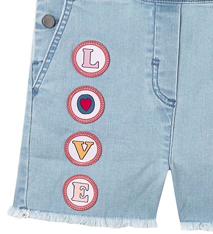Stella McCartney Kids Smækbukser - Denim - Lyseblå m. Patches
