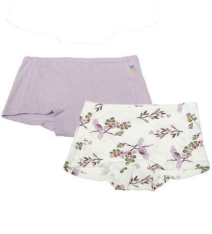Joha Hipster - 2 pak - Bambus - Off White/Lilla m. Papegøje