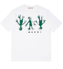 Marni T-shirt - Hvid/Grøn