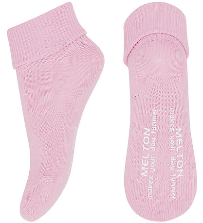 Melton Strømper m. Antiskrid - Pink Nectar