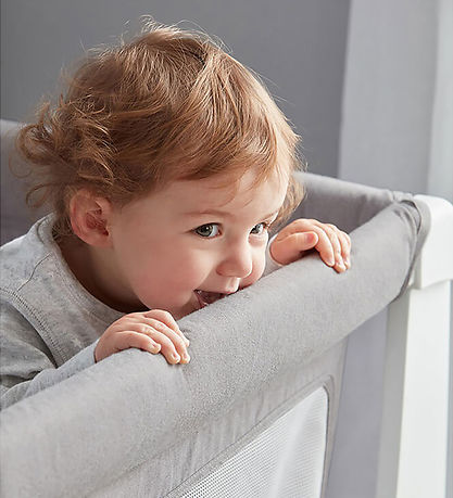 SHNUGGLE Barneseng - Ombygningssæt - 125x66 cm - Stone Grey/Hvid