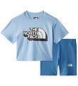 The North Face  Shortssæt - T-shirt/Cykelshorts - Steel Blue/Ind