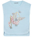 Zadig & Voltaire T-shirt  - Angel - Lyseblå m. Blomster/Similist