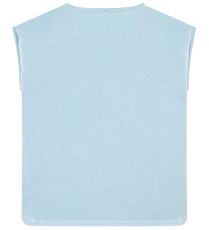 Zadig & Voltaire T-shirt  - Angel - Lyseblå m. Blomster/Similist