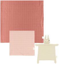 Fabelab Baby Gaveæske - Babysvøb/Stofble/Nusseklud - Dusty Rose 