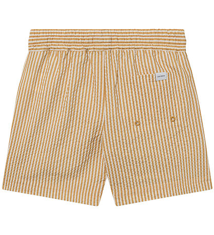 Les Deux Badeshorts - Stan Stripe - Mustard Yellow/Light Ivory