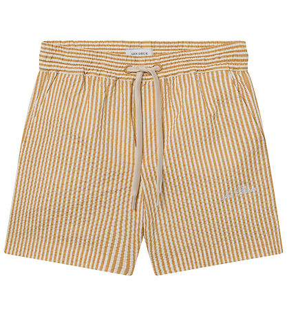Les Deux Badeshorts - Stan Stripe - Mustard Yellow/Light Ivory