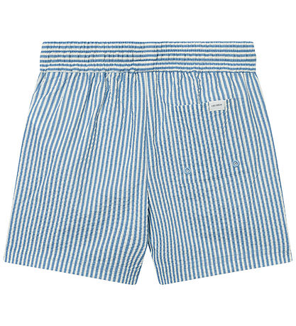 Les Deux Badeshorts - Stan Stripe - Washed Denim Blue/Light Ivor