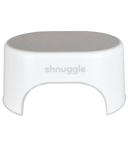 SHNUGGLE Skammel - 38x26x18 cm - Hvid m. Grå