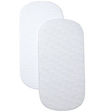 SHNUGGLE Stræklagen - 2-pak - 120x60 cm - Air Cot - Grå/Hvid m. 