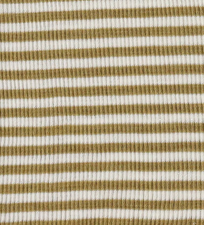 Joha T-shirt - Uld/Silke - Rib - Gul/Hvid