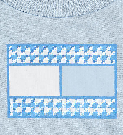 Tommy Hilfiger Sweatshirt - Gingham Flag - Breezy Blue