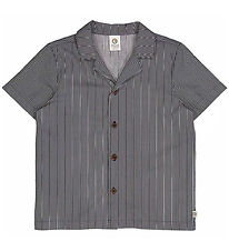 Müsli Skjorte - Poplin Stripe - Balsam Cream/Night Blue