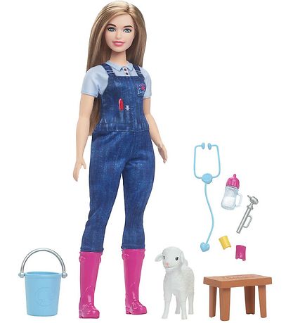 Barbie Dukkesæt - 30 cm -  Career - Bondegårdsdyrlæge 