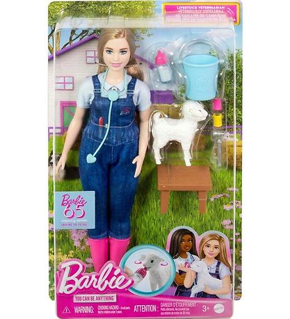 Barbie Dukkesæt - 30 cm -  Career - Bondegårdsdyrlæge 