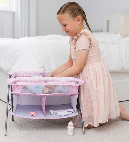 Tiny Treasures Puslebord Til Dukke - Folding Changing Table Cot
