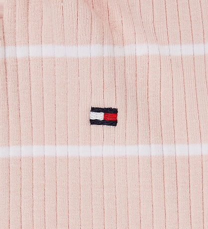 Tommy Hilfiger Body k/æ - Rib - Whimsy Pink/White Stripe